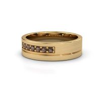 Image of Wedding ring WH0312L16AM<br/>585 gold ±6x1.7 mm<br/>Smokey quartz
