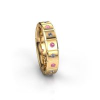 Image of Weddings ring WH2055L15DP<br/>585 gold ±5x2.4 mm<br/>Pink sapphire