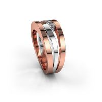 Afbeelding van Ring Valerie<br/>585 rosé goud<br/>Bruine diamant 0.16 crt