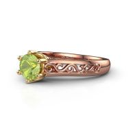 Image of Engagement ring shan<br/>585 rose gold<br/>Peridot 6 mm