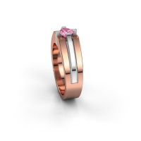 Image of Men's ring kiro<br/>585 rose gold<br/>Pink sapphire 5 mm