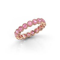 Image of Ring mariam 0.07<br/>585 rose gold<br/>Pink sapphire 2.7 mm
