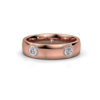 Image of Wedding ring WH0139L25BP<br/>585 rose gold ±5x2 mm<br/>Lab-grown diamond