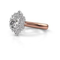Image of Engagement ring Susan 585 rose gold diamond 1.52 crt
