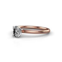 Image de Bague de fiançailles Crystal OVL 1 585 or rose diamant 0.50 crt