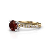 Image of Engagement ring saskia rnd 1<br/>585 gold<br/>Garnet 6.5 mm