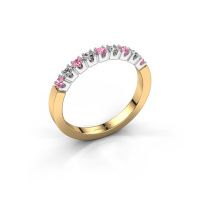 Afbeelding van Ring Dana 9 585 goud roze saffier 2 mm