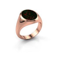 Afbeelding van Zegelring Herman 4<br/>585 rosé goud<br/>Heliotroop 15x12 mm