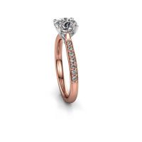 Afbeelding van Verlovingsring Mignon rnd 2 585 rosé goud diamant 1.189 crt