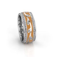 Image of Wedding ring WH3051L28B<br/>585 white gold ±8x2 mm