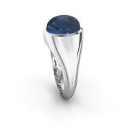 Afbeelding van Ring Zaza 950 platina blauw topaas 10x8 mm