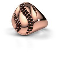 Image de Bague Vilma<br/>585 or rose<br/>Diamant noir 0.399 crt