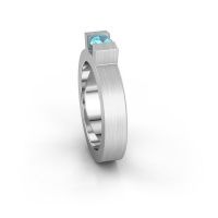Afbeelding van Ring Leena 1<br/>950 platina<br/>Blauw topaas 4.2 mm