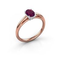 Bild von Verlobungsring haley ovl 1<br/>585 Roségold<br/>Rhodolit 7x5 mm
