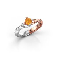 Image of Ring Paulien<br/>585 rose gold<br/>Citrin 4.2 mm