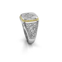 Image of Men's ring johan 2<br/>950 platinum<br/>Yellow sapphire 1.2 mm