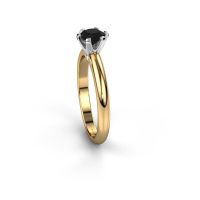 Image de Bague de fiançailles Tiffy 1<br/>585 or jaune<br/>Diamant noir 0.60 crt