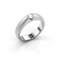 Image de Bague de fiançailles Theresia<br/>585 or blanc<br/>Aigue-marine 3.4 mm