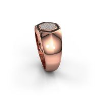 Image of Men's ring kris<br/>585 rose gold<br/>lab-grown diamond 0.248 crt