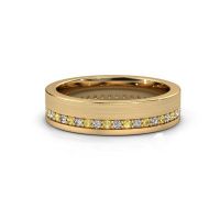 Image of Wedding ring WH0303L15BPM<br/>585 gold ±5x2 mm<br/>Yellow sapphire 1.3 mm