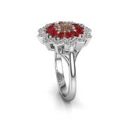Image of Engagement ring Franka 950 platinum brown diamond 0.62 crt