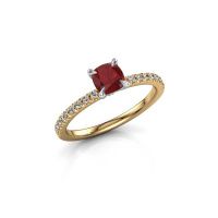 Image of Engagement Ring Crystal Cus 2<br/>585 gold<br/>Ruby 5 mm