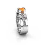 Image of Engagement ring Myrthe<br/>950 platinum<br/>Citrin 5 mm