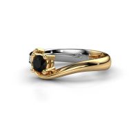 Afbeelding van Verlovingsring Ceylin 585 goud zwarte diamant 0.30 crt
