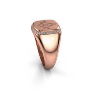 Afbeelding van Heren ring Johan<br/>585 rosé goud<br/>Zirkonia 1.2 mm