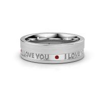 Image of Wedding ring WH2076L16CM<br/>950 platinum ±6x2.2 mm<br/>Ruby 1.2 mm