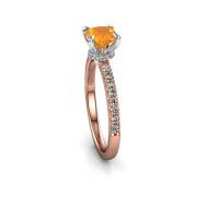 Afbeelding van Verlovingsring Crystal CUS 4 585 rosé goud citrien 5.5 mm