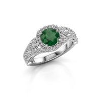 Image of Engagement ring Darla 950 platinum emerald 6.5 mm