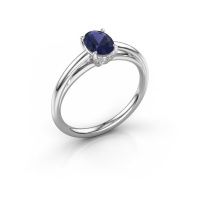 Bild von Verlobungsring haley ovl 1<br/>950 Platin<br/>Saphir 7x5 mm