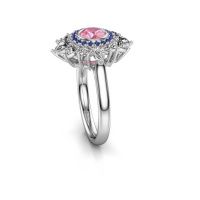 Image of Engagement ring Tianna 585 white gold pink sapphire 5 mm