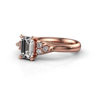 Afbeelding van Verlovingsring Monika EME<br/>585 rosé goud<br/>Zirkonia 7x5 mm