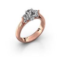 Afbeelding van Verlovingsring Tiffani<br/>585 rosé goud<br/>Diamant 0.74 crt