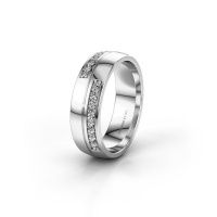 Image of Wedding ring WH0213L26AP<br/>585 white gold ±6x1.7 mm<br/>Lab-grown diamond