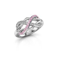 Image of Ring Lizan 950 platinum pink sapphire 1.1 mm