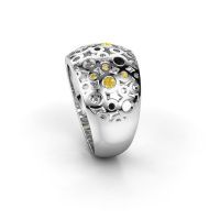 Image de Bague Jaylinn 2<br/>585 or blanc<br/>Saphir jaune 2.2 mm