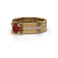 Image of Engagement ring Myrthe<br/>585 gold<br/>Ruby 5 mm