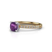 Image of Engagement ring saskia 1 cus<br/>585 gold<br/>Amethyst 5.5 mm
