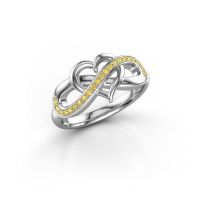 Image of Ring Yael 925 silver yellow sapphire 1.1 mm