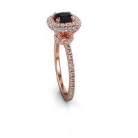 Image of Engagement ring Talitha CUS 585 rose gold black diamond 1.428 crt