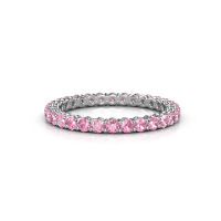 Image of Stackable ring Michelle full 2.0 950 platinum pink sapphire 2 mm