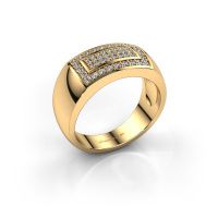 Image de Bague pour homme Lorenzo<br/>585 or jaune<br/>Zircone 1.1 mm