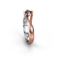 Image of Ring Paulien<br/>585 rose gold<br/>Smokey quartz 4.2 mm