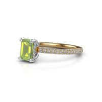 Image of Engagement ring saskia eme 2<br/>585 gold<br/>Peridot 6.5x4.5 mm