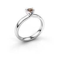 Afbeelding van Verlovingsring Noor 950 platina bruine diamant 0.20 crt