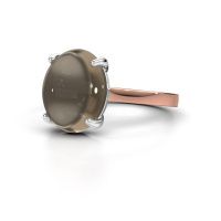 Afbeelding van Ring Mallie 1<br/>585 rosé goud<br/>Rookkwarts 12x10 mm