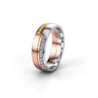 Image of Wedding ring WH0213L26AP<br/>585 rose gold ±6x1.7 mm<br/>Yellow sapphire